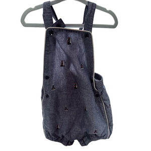 Janie and Jack Blue Sailboat One Piece